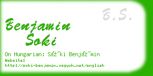 benjamin soki business card